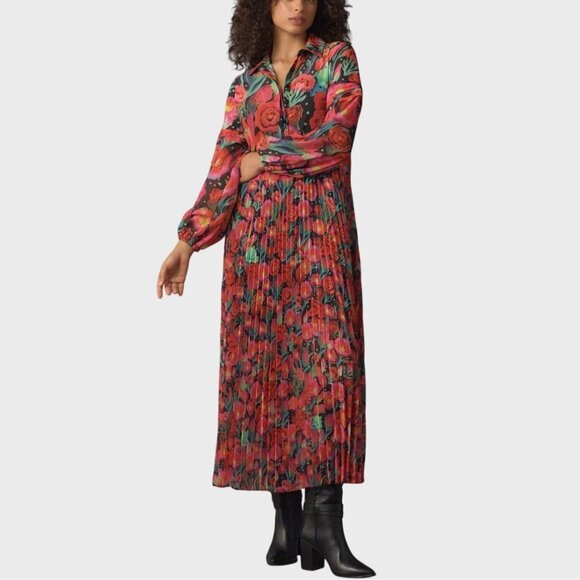 farm rio drop waist dress Farm Rio x Anthropologie Drop-Waist Printed Midi Dress